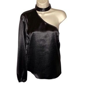Project Runway | Black One-Shoulder Choker Top XS
